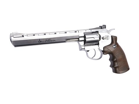 Co2 Revolver Dan Wesson 8" 4,5 mm Stahl BB Silber